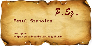 Petul Szabolcs névjegykártya